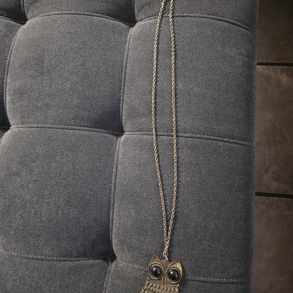 Source Unknown Gold Owl Pendant Necklace